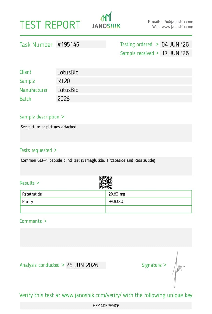 RT20 test report